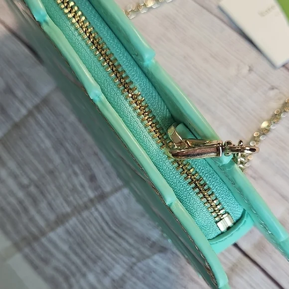 NWT Kate Spade Green Leaf Shape Crossbody Bag - Picture 8 of 10